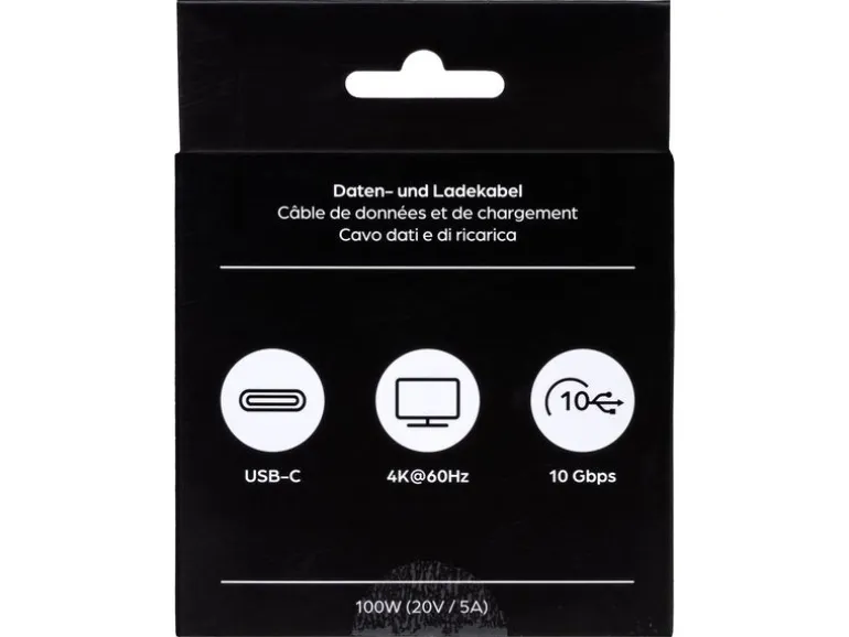 onit USB 3.1-Kabel 100 W, USB-C - USB-C, 1 m, Weiss