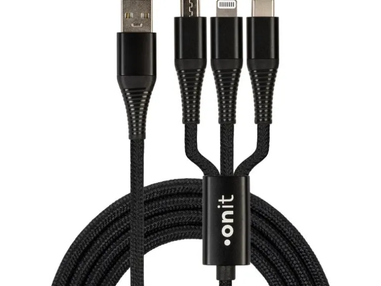 onit USB-Ladekabel USB-A - Lightning/USB-C/Micro-USB B, 1 m