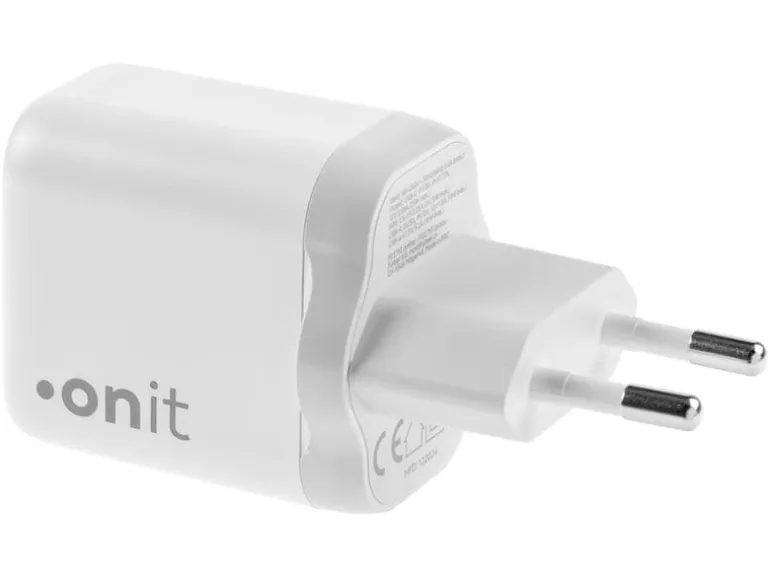 onit USB-Wandladegerät Dual 1C1A 25 W GaN Weiss