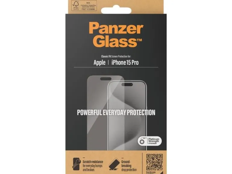 Panzerglass Displayschutz Classic Fit iPhone 15 Pro