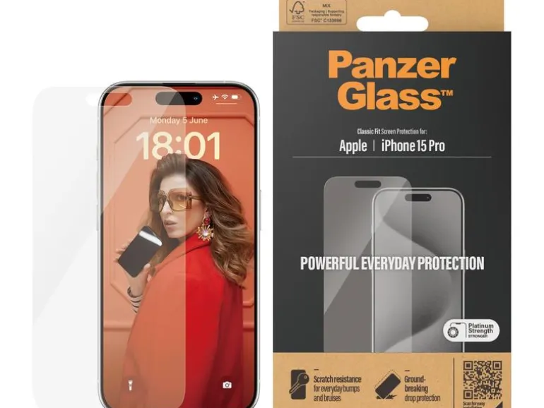 Panzerglass Displayschutz Classic Fit iPhone 15 Pro