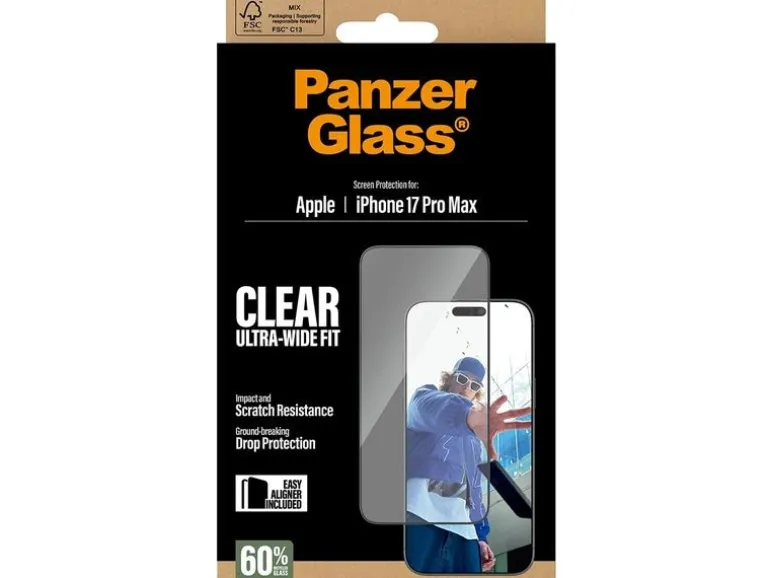 Panzerglass Displayschutz Ultra Wide Fit iPhone 17 Pro Max