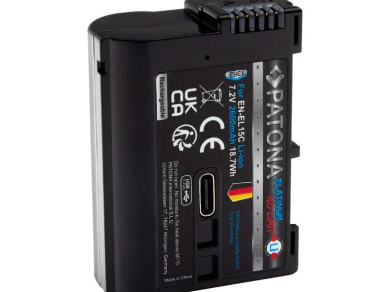 Patona Digitalkamera-Akku Platinum Nikon EN-EL15C mit USB-C