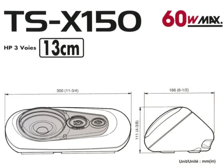 Pioneer 3-Weg Lautsprecher TS-X150