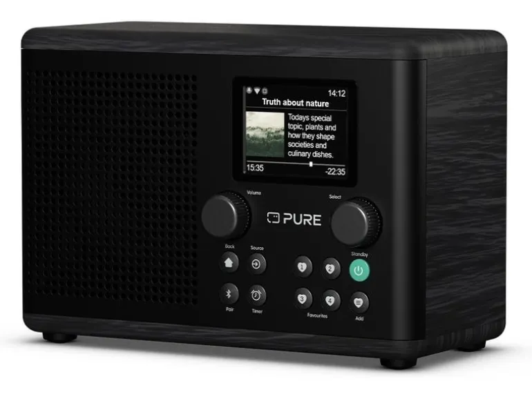Pure DAB+ Radio Classic H4i Schwarz/Esche Schwarz