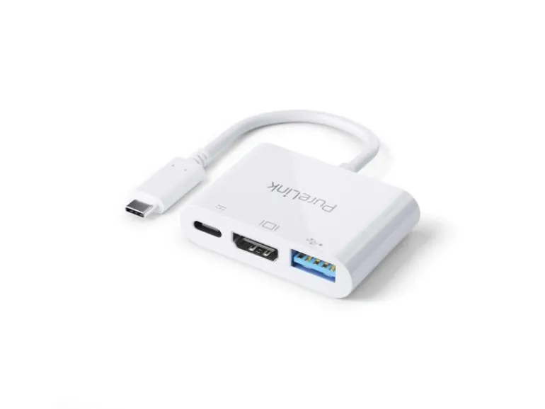 PureLink iSeries Multiport Adapter IS270 USB-C - HDMI & USB-A3.1, weiss