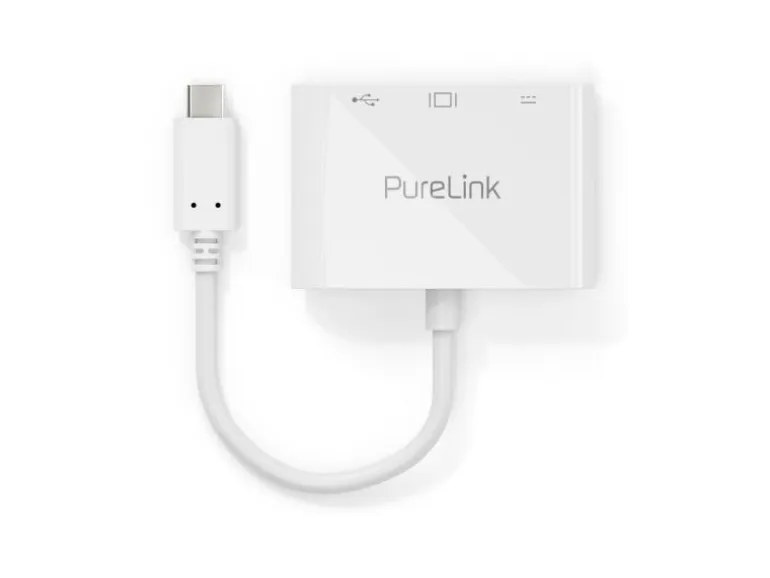 PureLink iSeries Multiport Adapter IS270 USB-C - HDMI & USB-A3.1, weiss