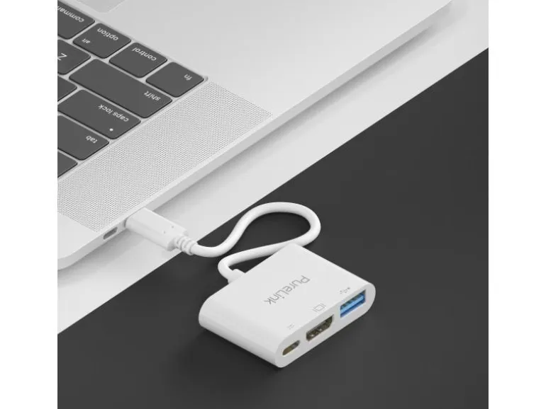 PureLink iSeries Multiport Adapter IS270 USB-C - HDMI & USB-A3.1, weiss