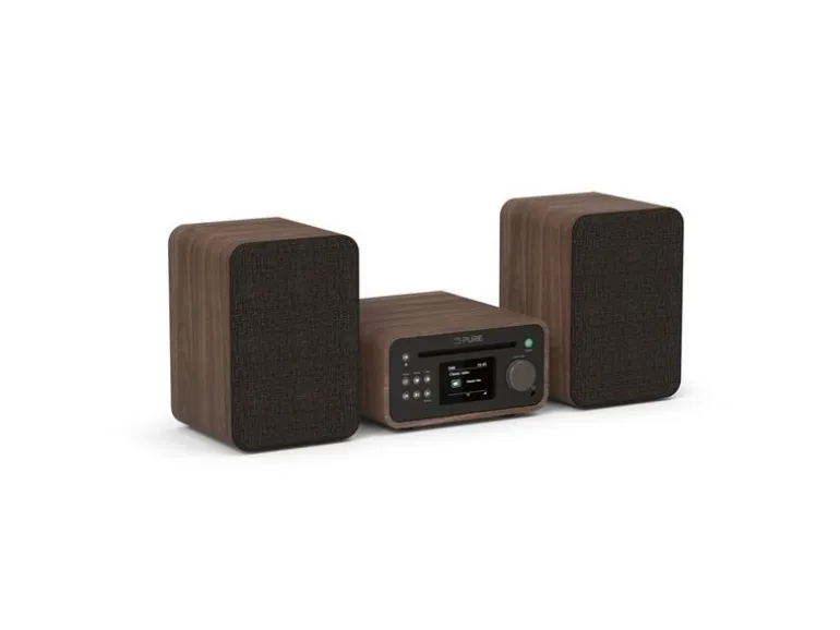 Pure Micro-HiFi Anlage Classic Stereo Mini Walnuss