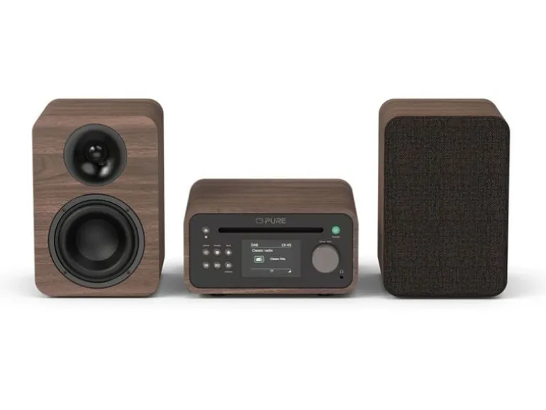 Pure Micro-HiFi Anlage Classic Stereo Mini Walnuss