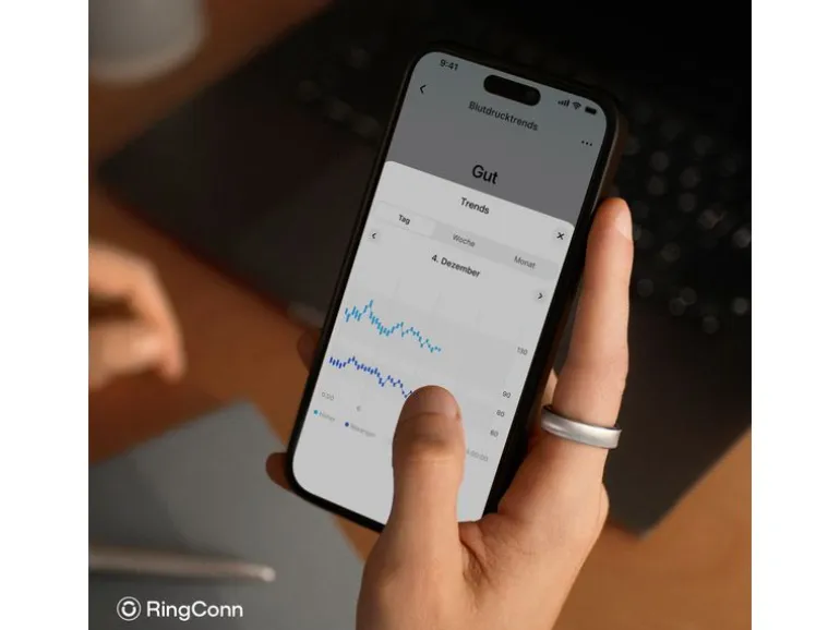RingConn Smart Ring Gen3, Gr.8 Rose Gold/Brushed Rose Gold