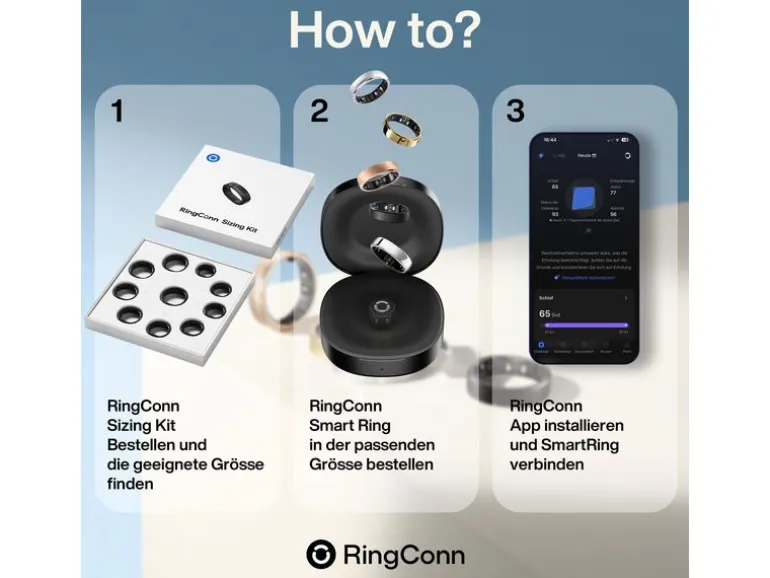 RingConn Smart Ring Gen3, Gr.11 Schwarz