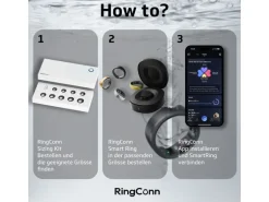 RingConn Smart Ring, Gen 2, Grösse 10, Midnight Black