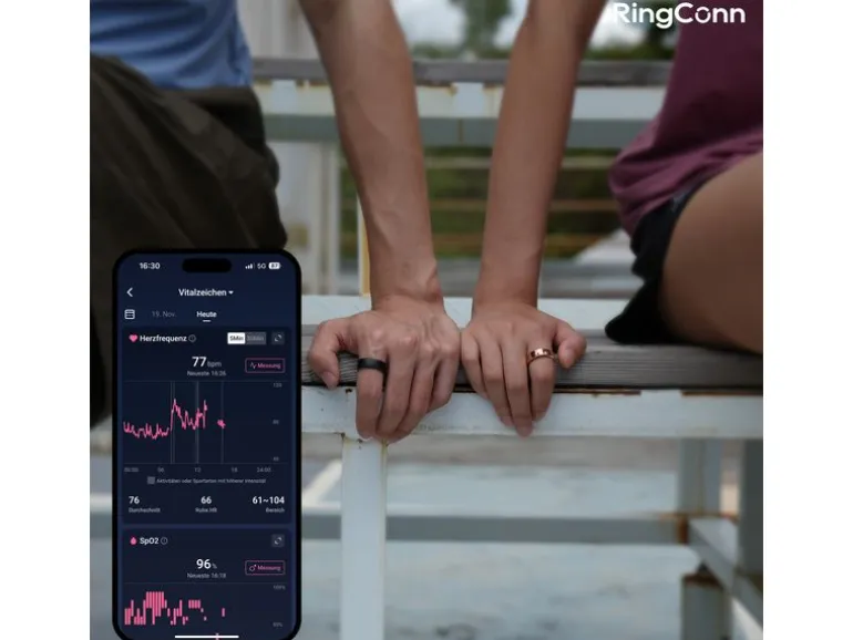RingConn Smart Ring, Gen 2, Grösse 11, Midnight Black