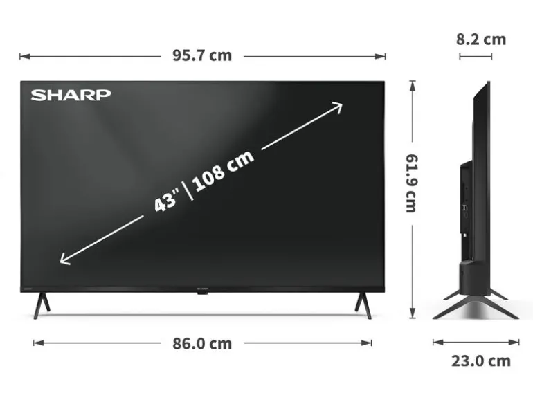 Sharp TV 43HL4265E 43", 3840 x 2160 (Ultra HD 4K), LED-LCD