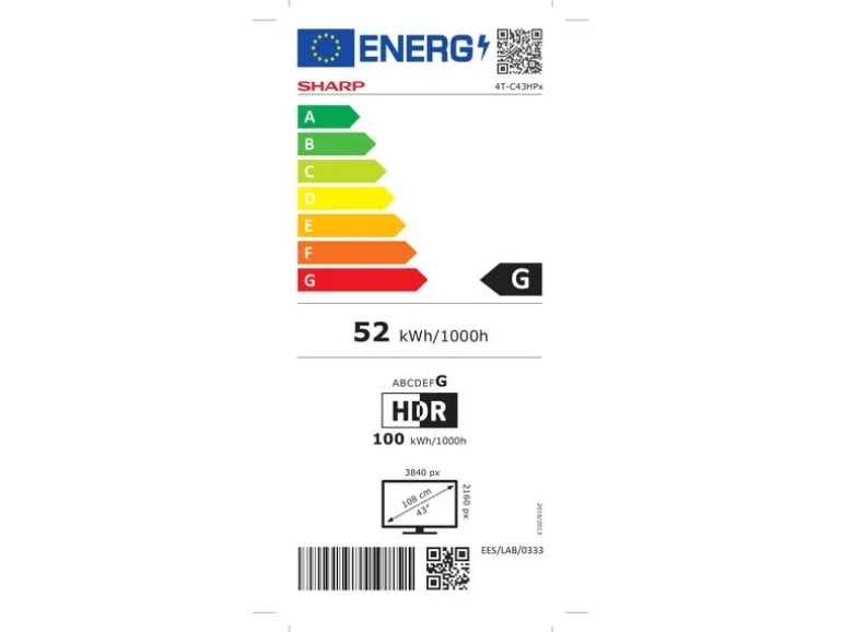 Sharp TV 43HP6265E 43", 3840 x 2160 (Ultra HD 4K), QLED