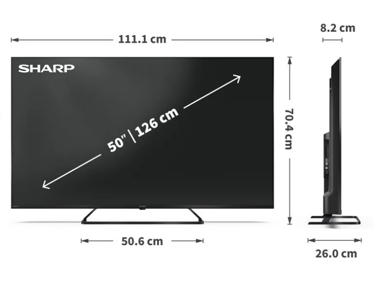 Sharp TV 50HP6265E 50", 3840 x 2160 (Ultra HD 4K), QLED