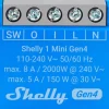 Shelly WLAN-Schaltaktor 1 Mini Gen4 WiFi-Switch Blau, 8 A