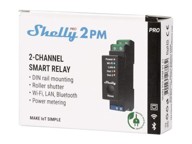 Shelly WLAN-Schaltaktor Shelly Pro 2PM mit Leistungsmessung