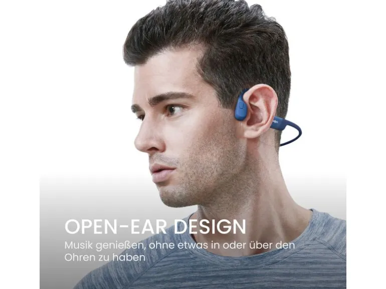 Shokz Bone Conduction Kopfhörer OpenRun USB-C Blau