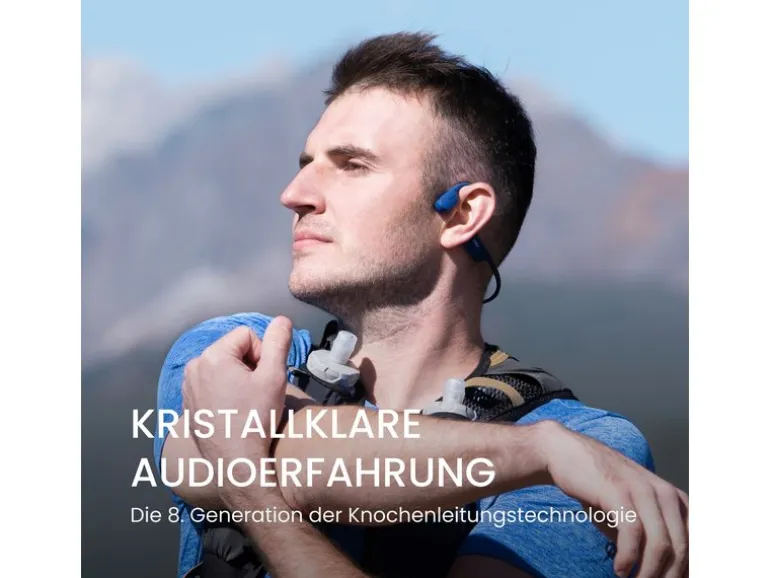 Shokz Bone Conduction Kopfhörer OpenRun USB-C Blau