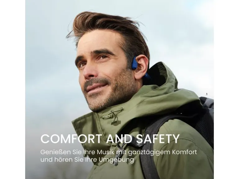 Shokz Bone Conduction Kopfhörer OpenRun USB-C Blau