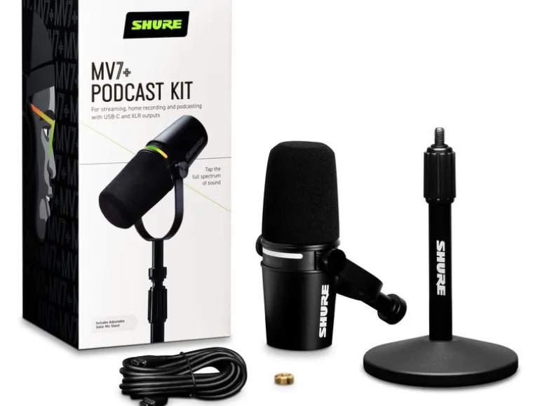Shure Mikrofon MV7+ BNDL Schwarz