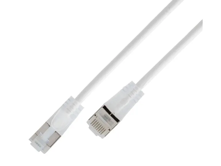 SLIM Slimpatchkabel RJ-45 - RJ-45, Cat 6A, U/FTP, 1.5 m, Weiss