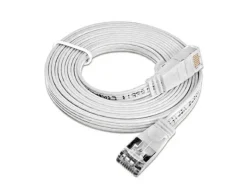 SLIM Slimpatchkabel RJ-45 - RJ-45, Cat 6, STP, 1 m, Weiss