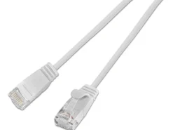 SLIM Slimpatchkabel RJ-45 - RJ-45, Cat 6A, U/UTP, 1 m, Weiss
