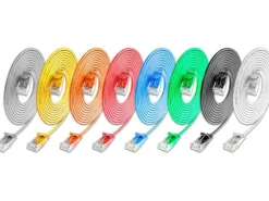 SLIM Slimpatchkabel RJ-45 - RJ-45, Cat 6A, U/UTP, 1 m, Weiss