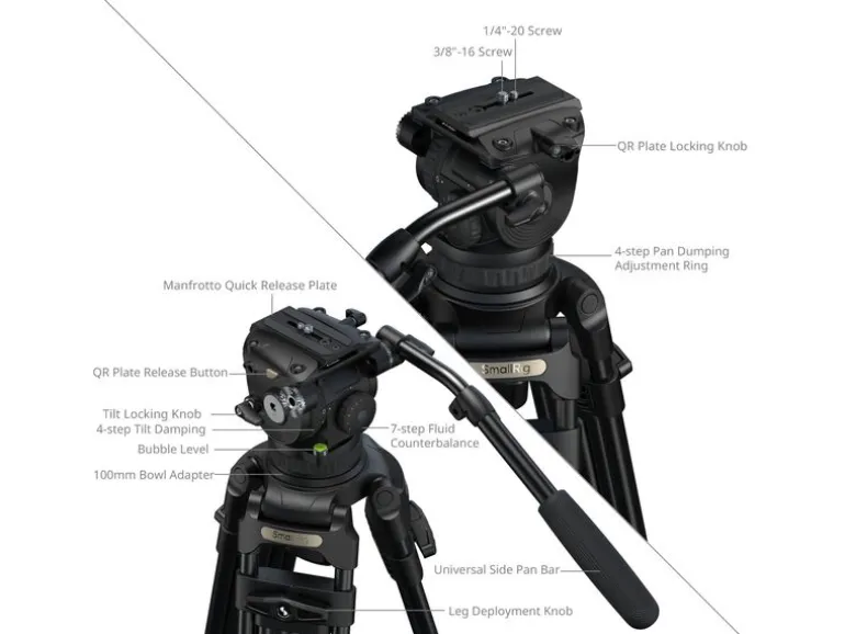 Smallrig Stativ FSD18 FreeSpeed Kohlefaser Heavy-Duty
