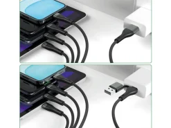 4smarts USB-C/A Multi-Ladekabel 4in2 1.2 m, Schwarz