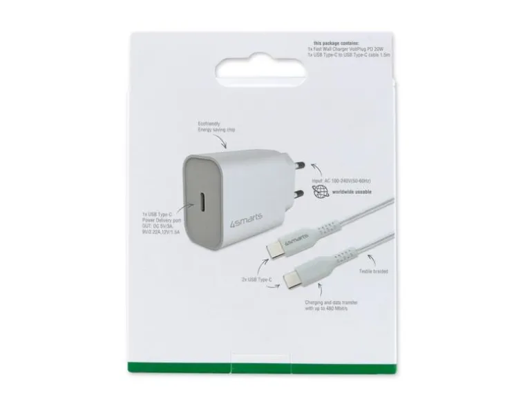 4smarts USB-Wandladegerät VoltPlug PD 20W + USB-C