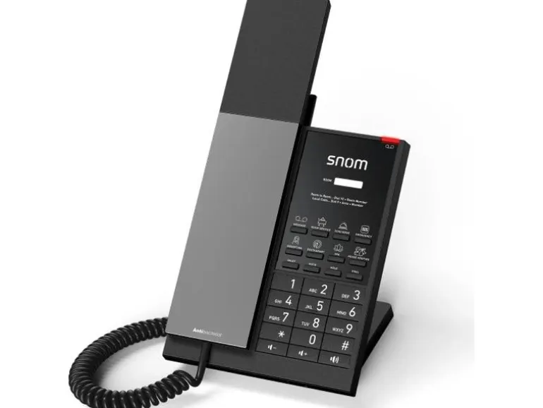 snom Tischtelefon HD350W SIP-Hoteltelefon Schwarz