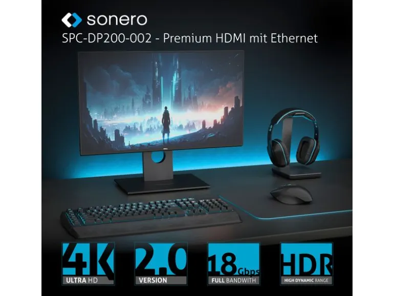 sonero Adapterkabel DisplayPort - HDMI