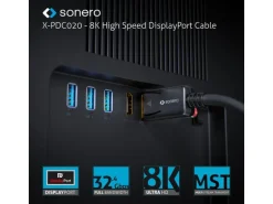 sonero Kabel 8K Displayport 1.4 Stecker Stecker, 8K/60Hz, 1.5 m