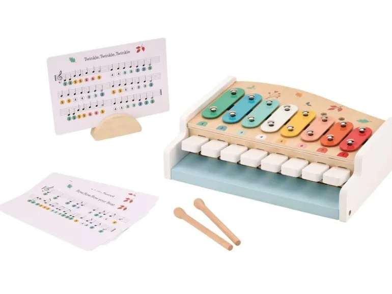 Spielba Holzspielwaren Piano und Xylophon 2 in 1