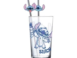 Stor Lilo & Stitch Glass Tumbler with Straws Stitch 485 ml