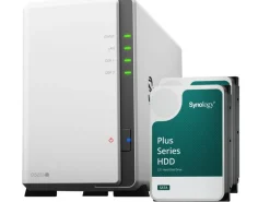 Synology NAS DS223j 2-bay Synology Plus HDD 12 TB