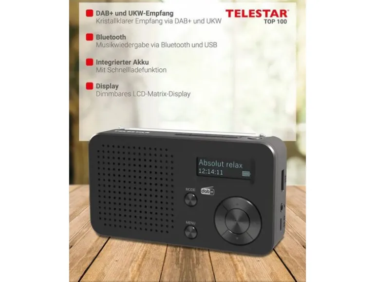 Telestar DAB+ Radio TOP 100 Schwarz