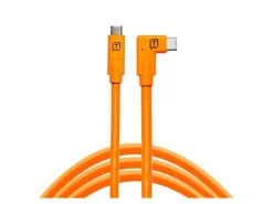 Tether Tools Kabel USB-C auf USB-C rechter Winkel orange