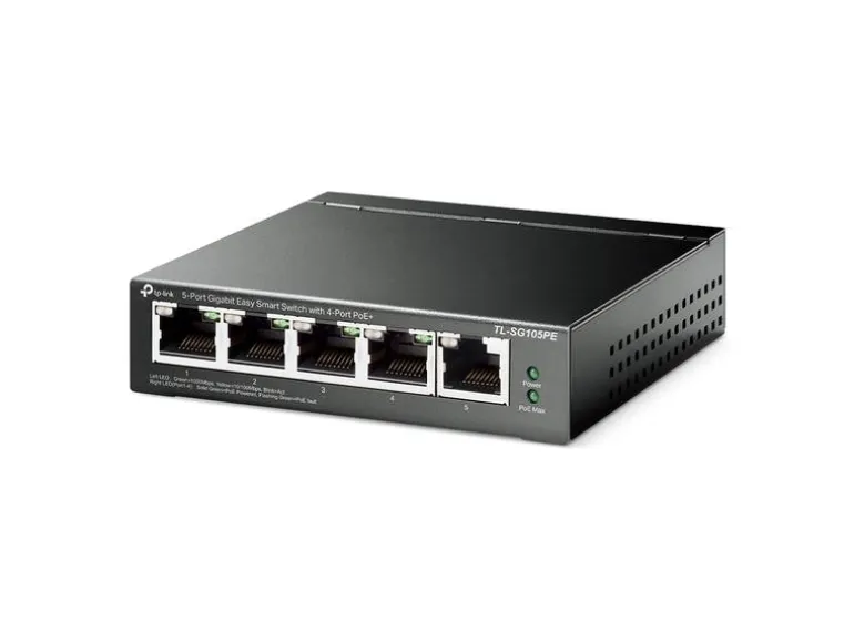 TP-Link PoE+ Switch Omada PoE+ Easy Smart 5 x 1G TL-SG105PE 5 Port