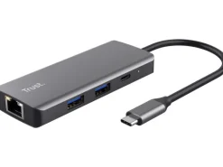 Trust Dockingstation 6-in-1 USB-C Multi-Port Adapter – Silver