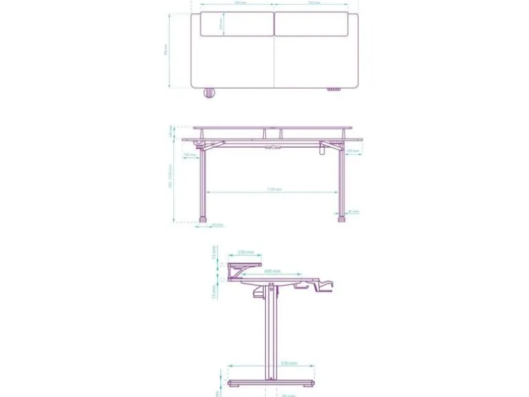 Ultradesk Gaming Tisch Highlander XXL Schwarz