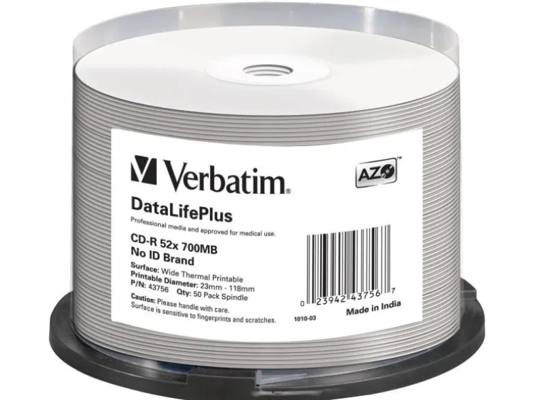 Verbatim CD-R Thermo 0.7 GB, Spindel (50 Stück)