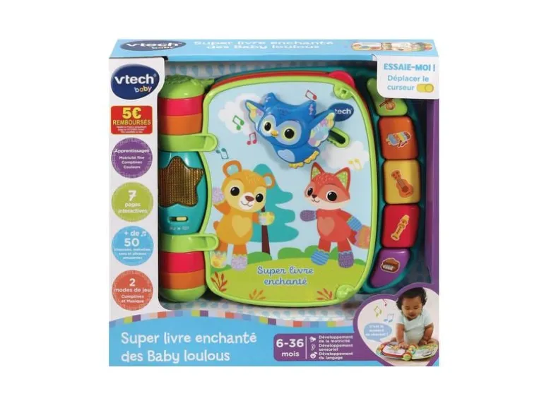 Vtech Musikspielzeug Livre enchanté des Baby loulous bleu -FR-