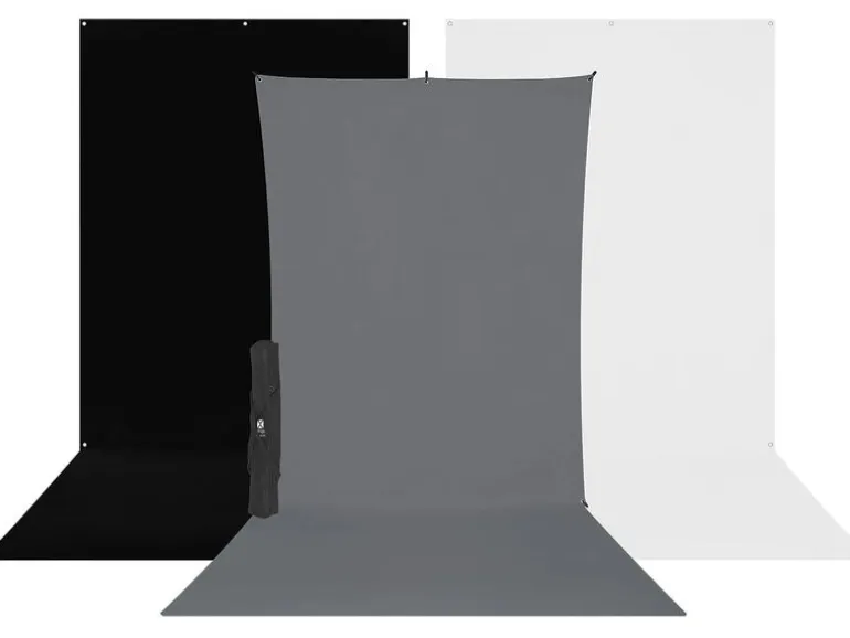 Westcott Hintergrundsystem X-Drop mit 3 Hintergründen 150 x 370 cm