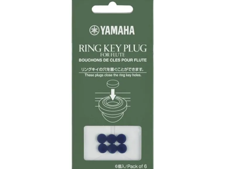 Yamaha Ring Key Plug Silikon, für Querflöte, 6er-Pack